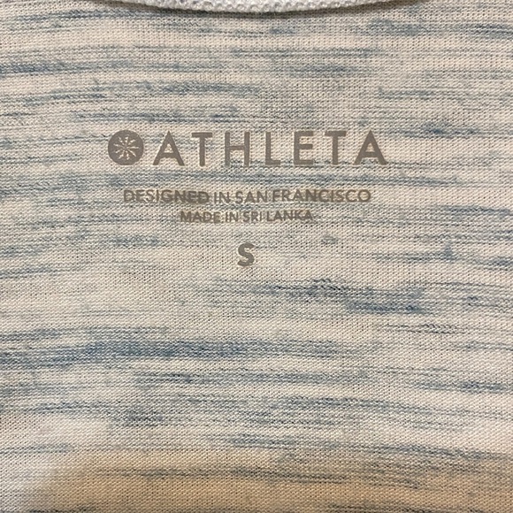Athleta Tank Top Blue and White Striped Small - Picture 3 of 5